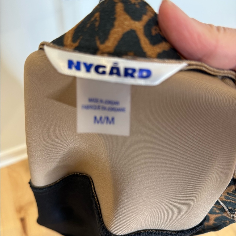 Nygaard Leopard Print Colorblock Jacket Blazer Bl… - image 3